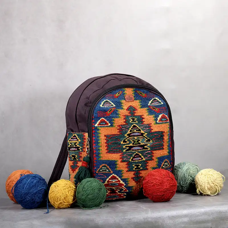 کوله پشتی گلیمی مدل ژینا کد BK21 - تصویر 7