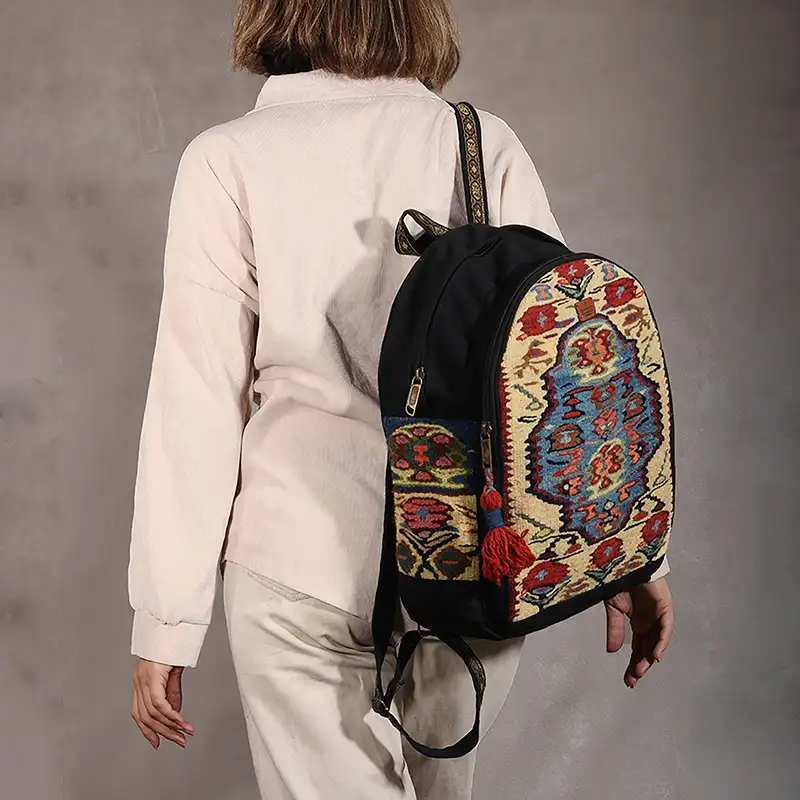 کوله پشتی گلیمی مدل ژینا کد BK21 - تصویر 3